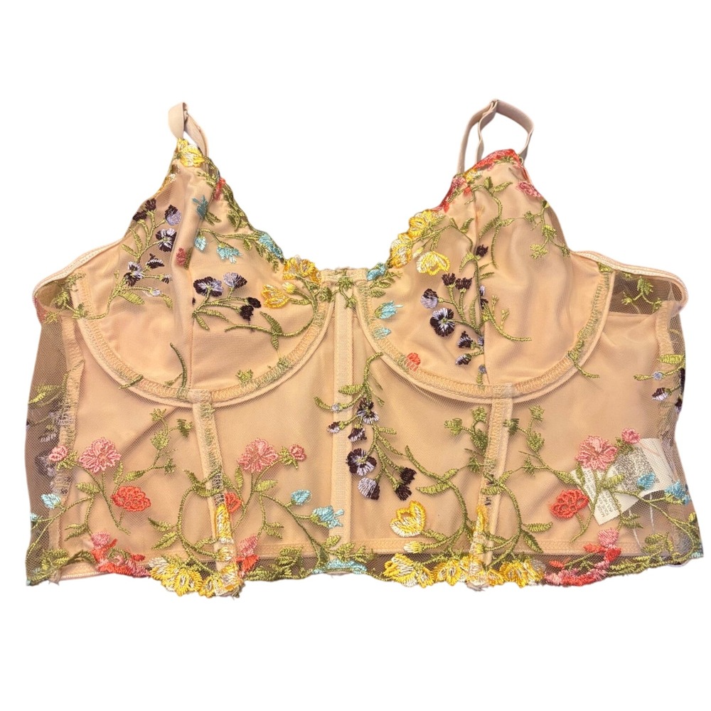 Corset Style Wildflower Top, NWT Shein SXY.  Women's Size M 6‎ US, 38 EU
